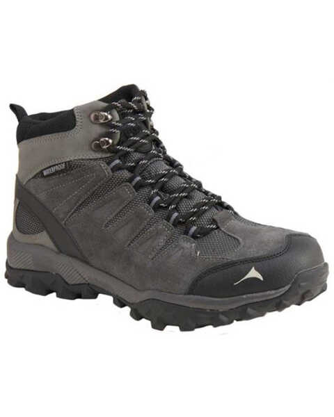 Pacific Mountain Men's Boulder Waterproof Hiking Boots - Soft Toe, Black/grey, hi-res