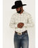Blue Ranchwear Men's Yarn-Dye Plaid Print Long Sleeve Snap Western Shirt , Tan, hi-res