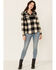 United By Blue Women's Plaid Print Responsible Button Down Western Flannel Shirt , Black/white, hi-res
