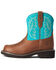 Image #2 - Ariat Girls' Heritage Western Boots - Round Toe, Brown, hi-res