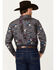 Image #4 - RANK 45® Men's Forkwood Southwestern Print Long Sleeve Button-Down Shirt, Charcoal, hi-res