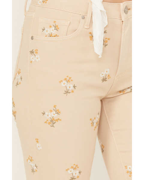 Image #2 - Driftwood Women's Roxy X Provence High Rise Floral Embroidered Cropped Straight Denim Jeans , Cream, hi-res