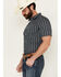 Image #2 - Gibson Trading Co Men's Scratch Stripe Short Sleeve Button-Down Western Shirt , Navy, hi-res