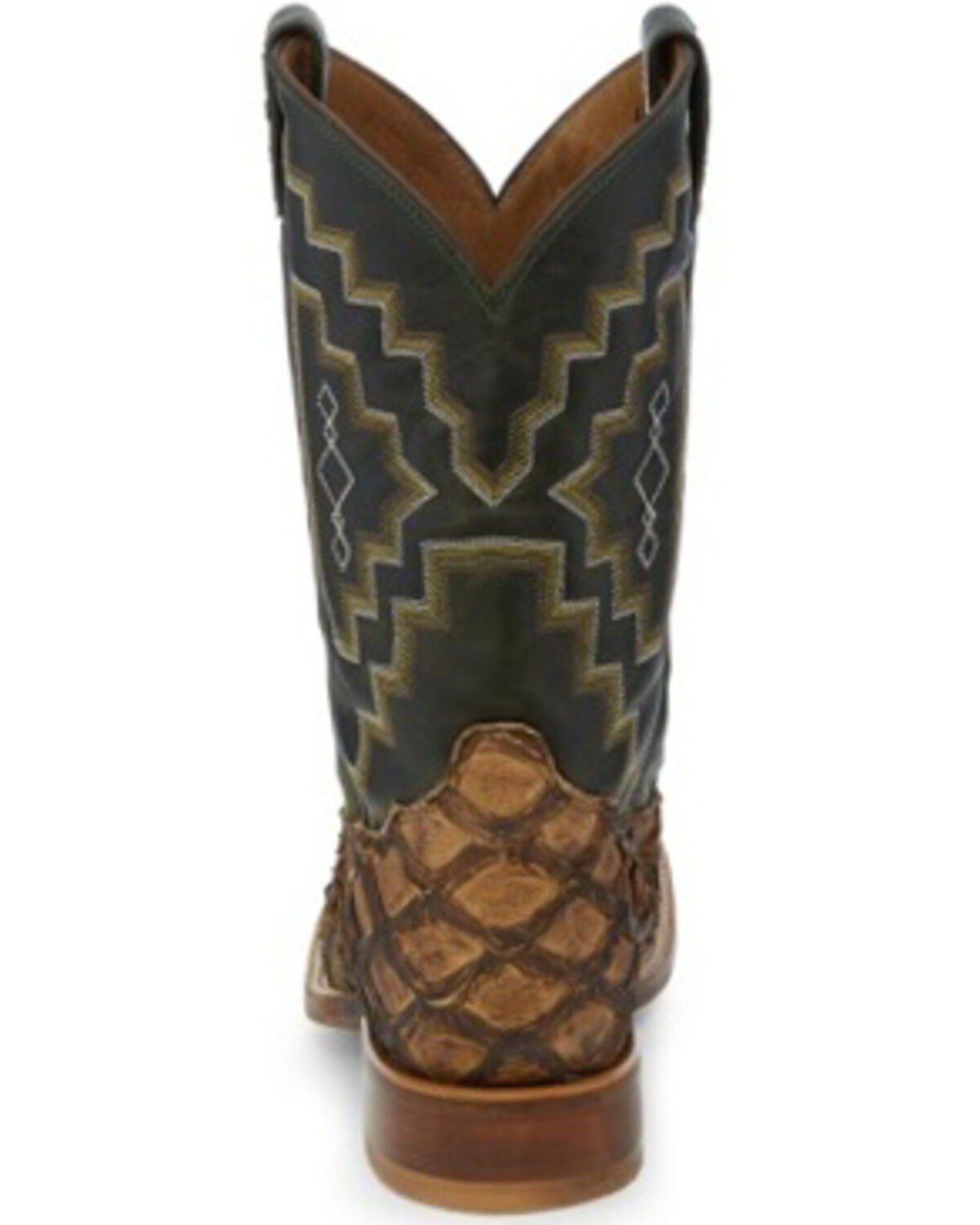 Image #2 - Tony Lama Men's Leviathan Exotic Pirarucu Western Boots - Square Toe, Brown, hi-res