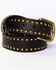 Image #1 - Cleo + Wolf Women's Studded Criss-Cross Keeper Vintage Belt, Dark Brown, hi-res