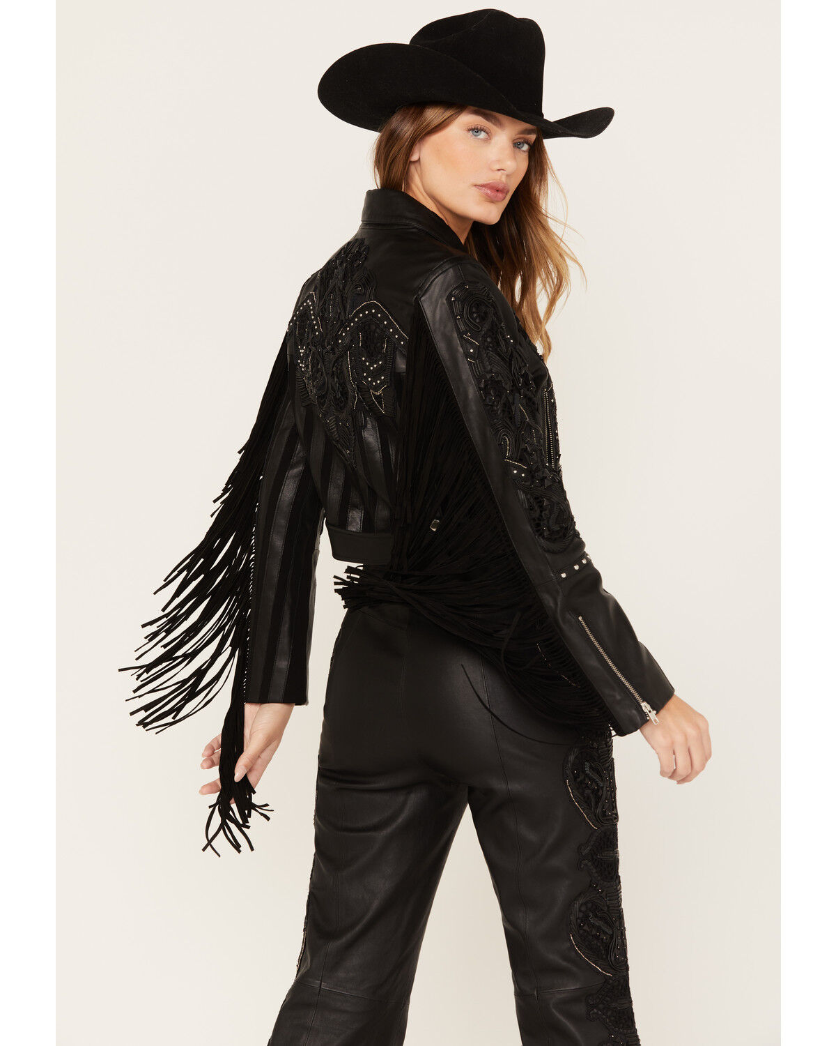 Image #4 - Wonderwest Women's Studded Leather Moto Jacket, , hi-res