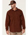 Image #1 - Hawx Men's Solid Mahogany Twill Snap Long Sleeve Work Shirt - Big , Mahogany, hi-res