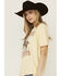 Image #2 - Shyanne Women's Rhinestone Horseshoe Short Sleeve Graphic Tee, Yellow, hi-res