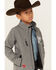 Image #2 - Cowboy Hardware Boys' Fuerte Bull Zip Jacket, Grey, hi-res