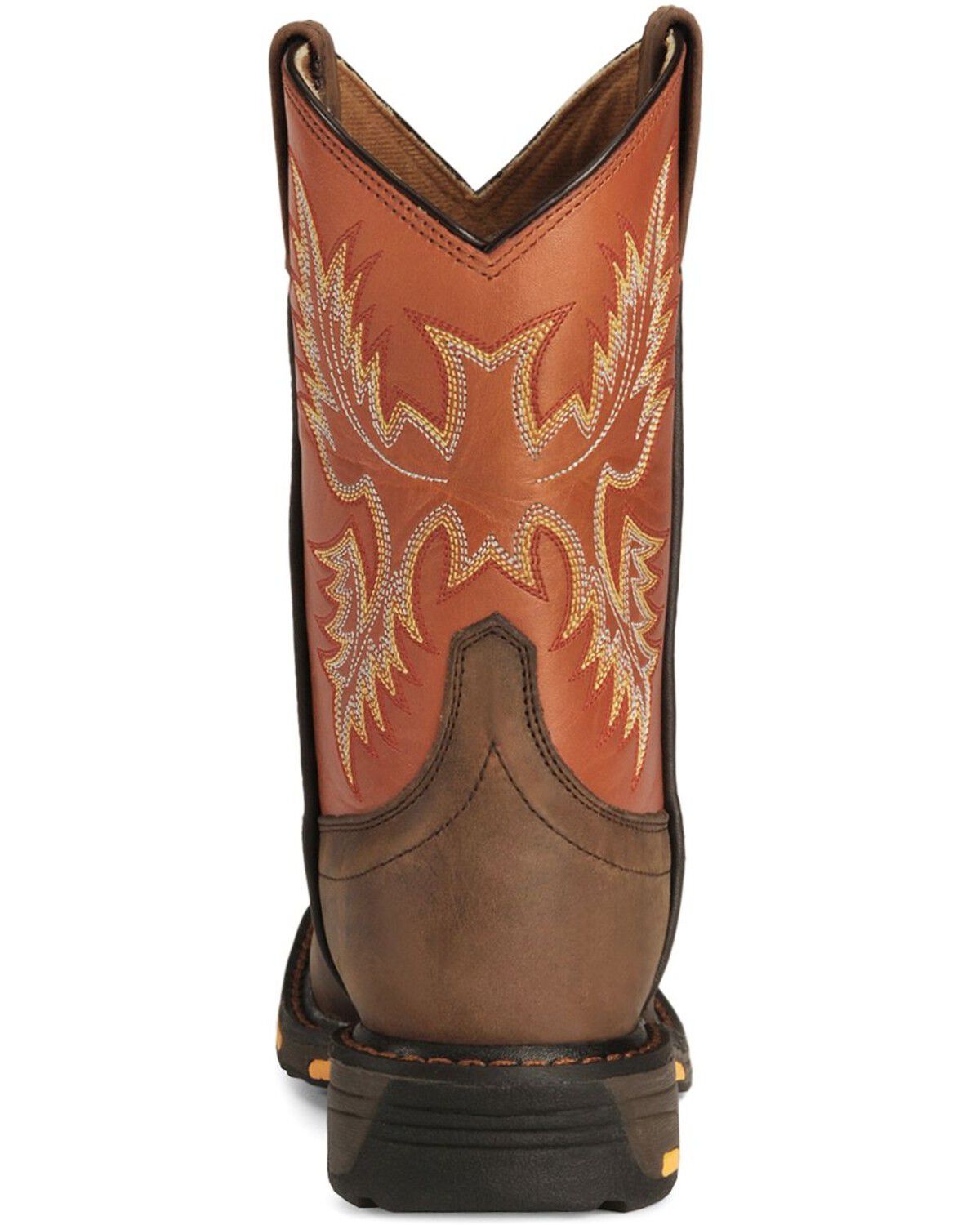 orange ariat boots