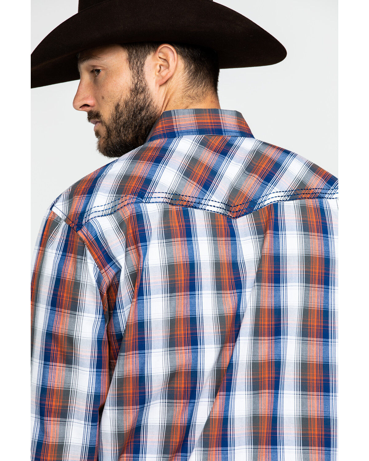 Image #5 - Cowboy Hardware Men's Multi Large Plaid Long Sleeve Western Shirt, , hi-res