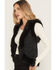 Image #2 - Shyanne Women's Cable Knit Vest, Black, hi-res