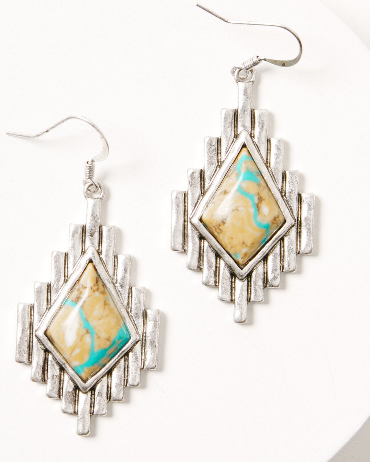 Shyanne Women's Sedona Sky Southwestern Earrings, Silver, hi-res