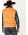 Cinch Men's Gold Sherpa-Lined Corduroy Zip-Front Vest , Brown, hi-res