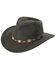 Scala Olive Wool Felt Concho Band Outback Hat, Olive, hi-res