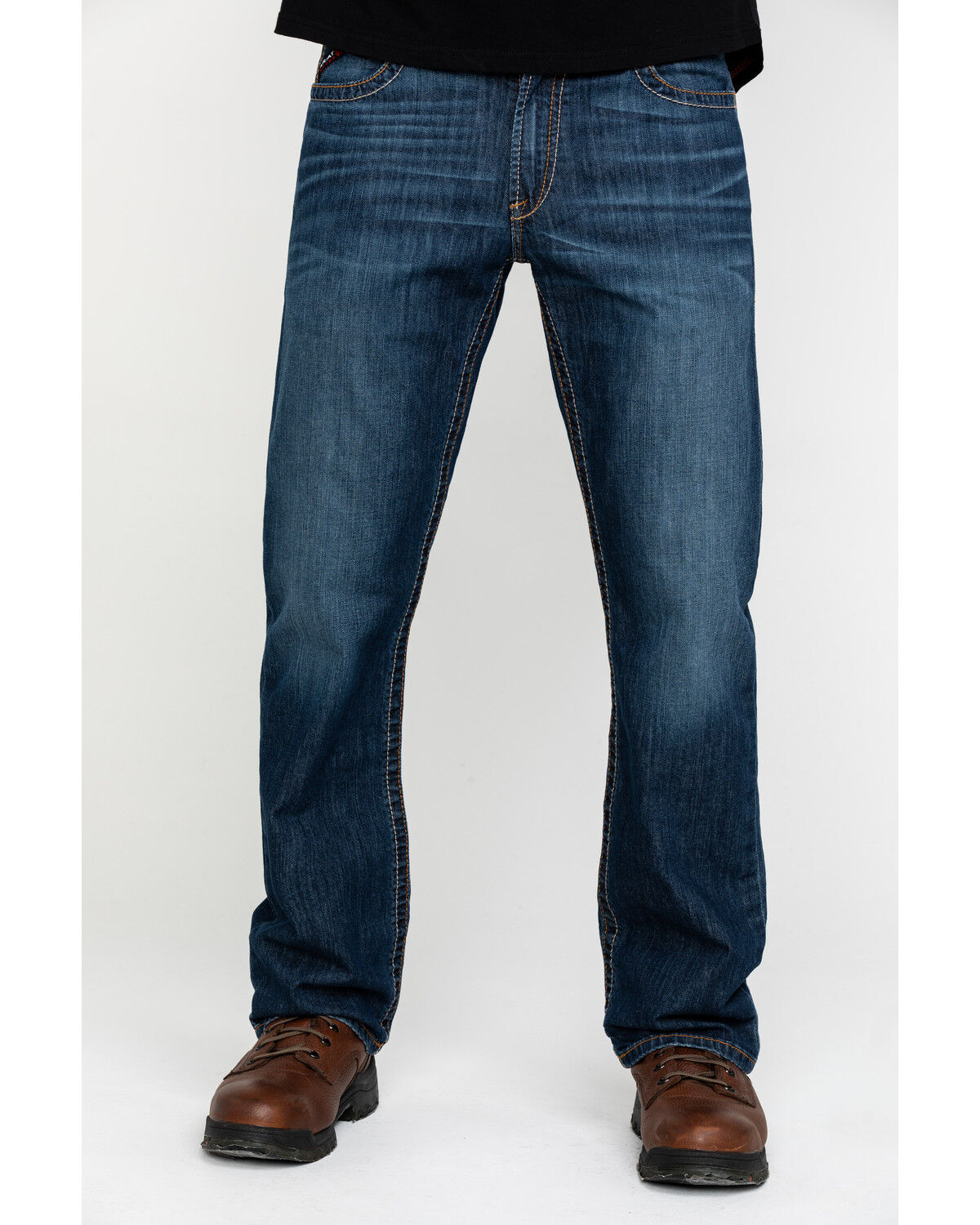 Image #2 - Ariat Men's FR M4 Jett Duralight Low Stretch Boot Work Jeans, Indigo, hi-res