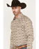 Image #2 - Wrangler Retro Men's Premium Southwestern Print Long Sleeve Snap Western Shirt, Brown, hi-res