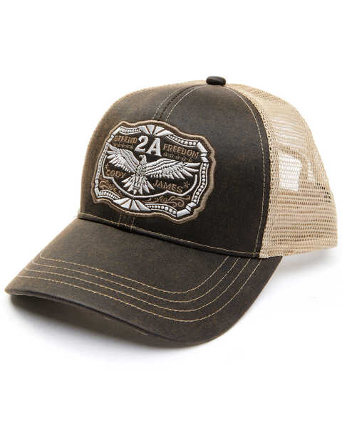 Cody James Men's Freedom Eagle Embroidered Ball Cap , Brown, hi-res