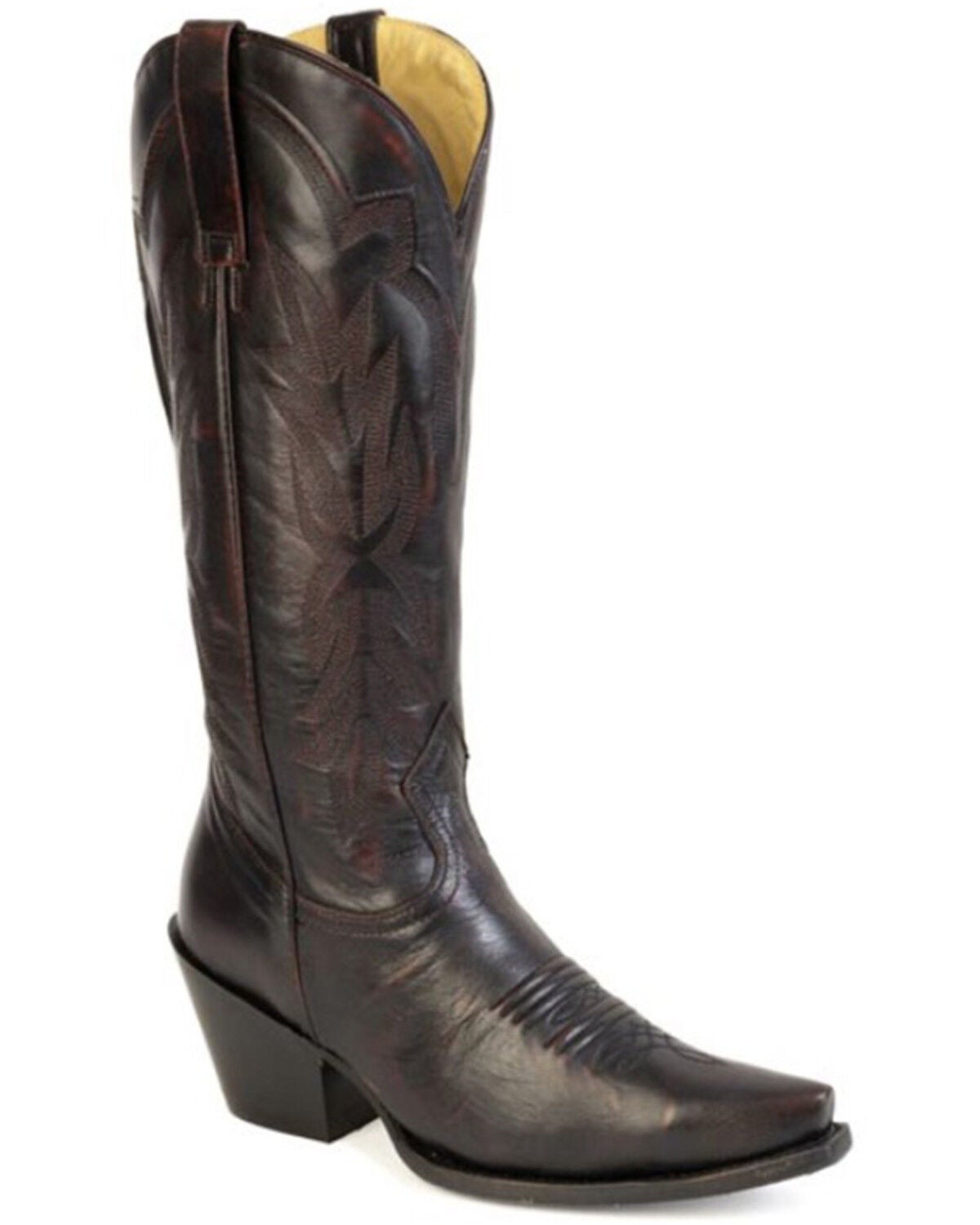 Image #1 - Stetson Women's Mae Tall Western Boots - Snip Toe, Red, hi-res