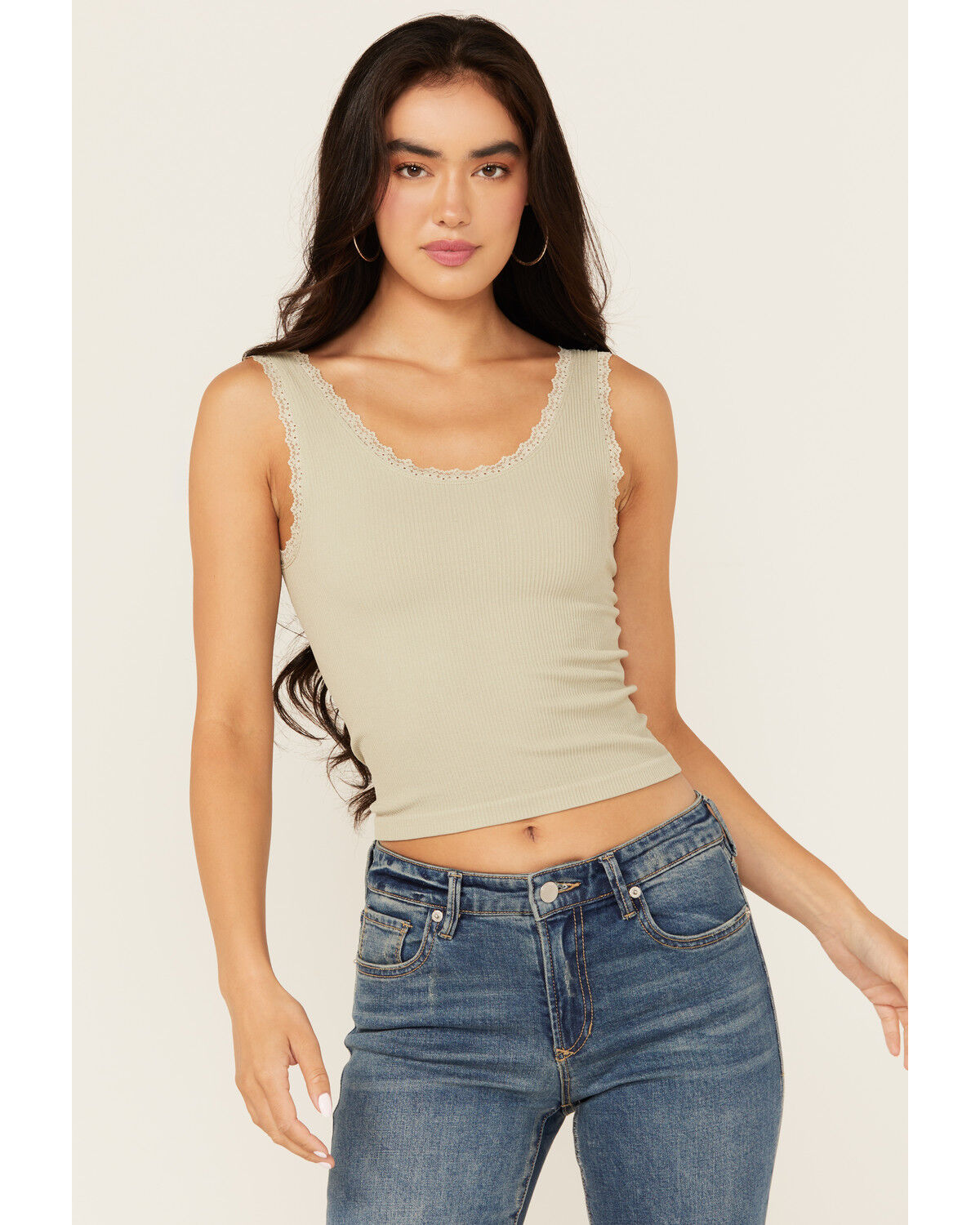 【melt the lady】lace up cropped tops High Neck Sleeveless Lace Up Front Detail Crop Top In Silver