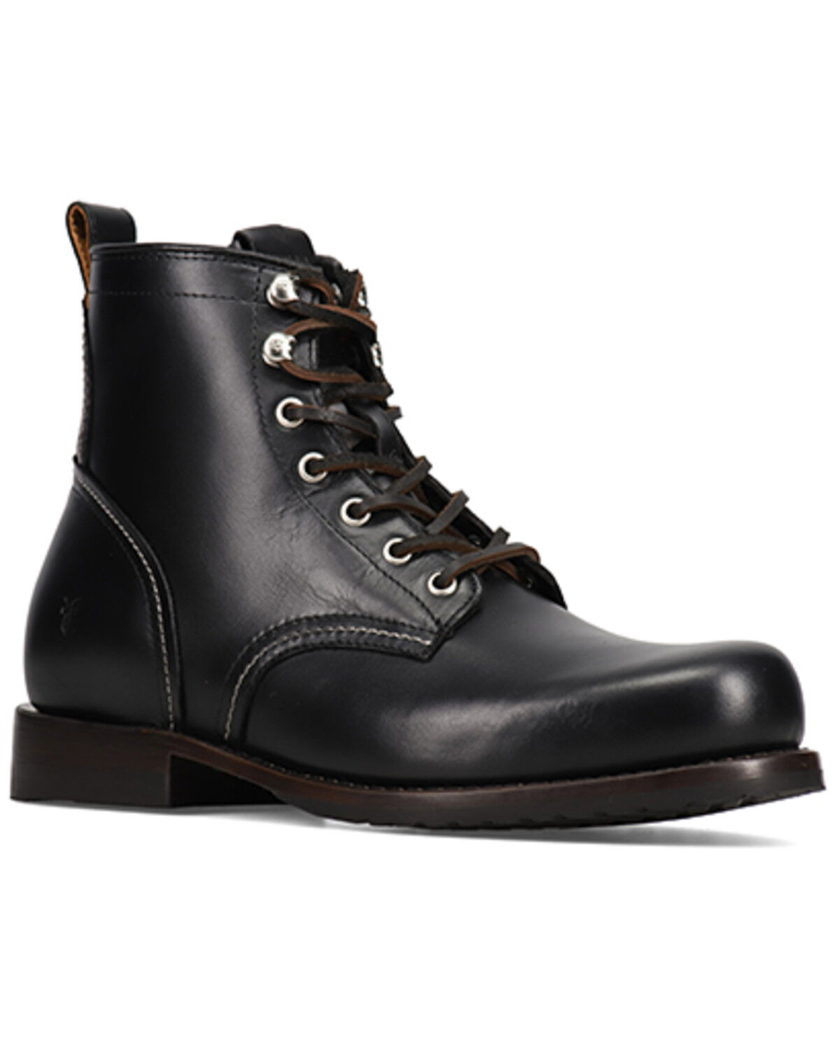 Image #1 - Frye Men's Hudson Workboot Plain Toe Boots - Round Toe, Black, hi-res