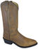 Smoky Mountain Men's Distressed Denver Western Boots - Medium Toe, Brown, hi-res