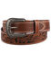 Cody James Men's Tooled With Basketweave Billets Western Belt, Tan, hi-res