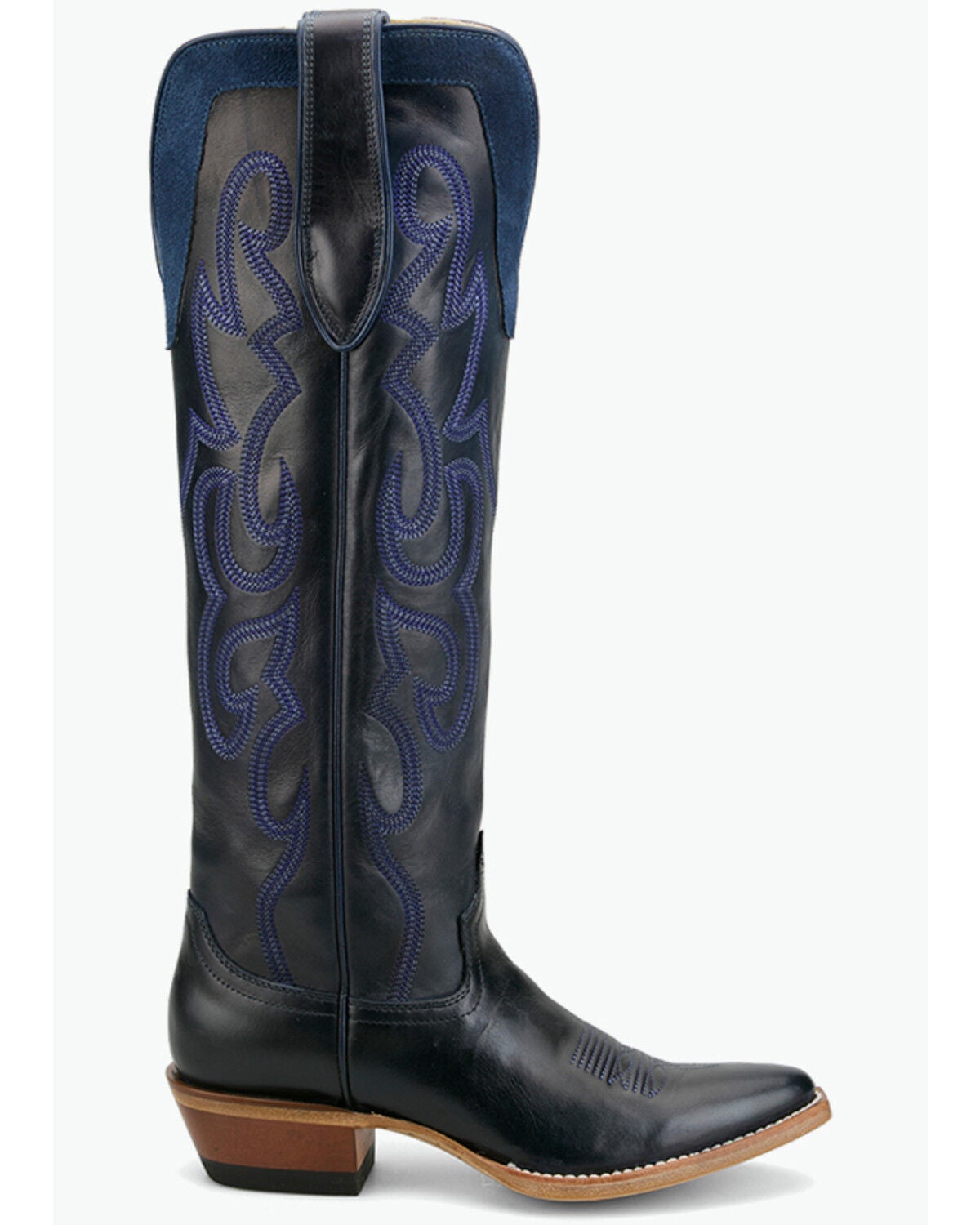 Image #2 - Justin Women's Vintage Ada Tall Western Boots - Snip Toe, Blue, hi-res