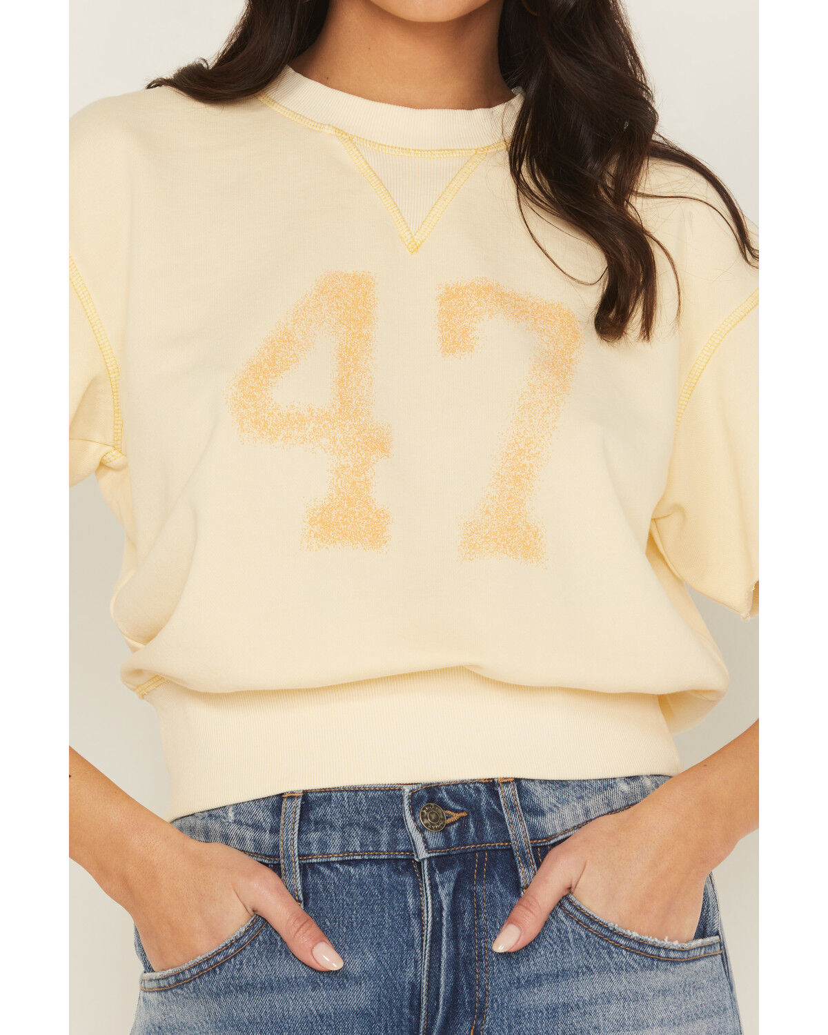 Image #3 - Wrangler Women's Modern 47 Short Sleeve Graphic Tee, Yellow, hi-res