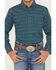 Image #3 - Wrangler Boys' Geo Print Long Sleeve Button-Down Western Shirt, Teal, hi-res