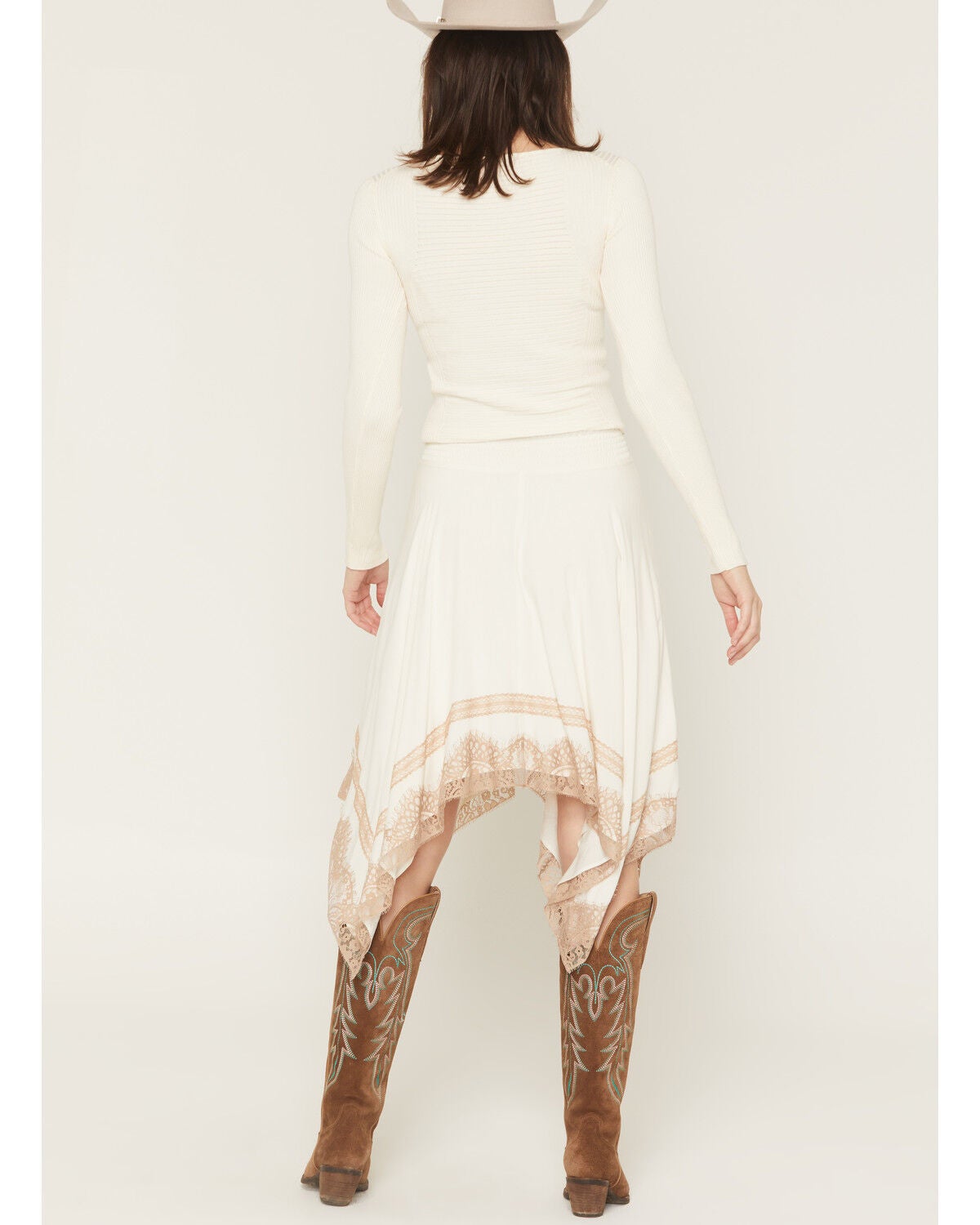Image #5 - Shyanne Women's Asymmetric Hem Mini Skirt, White, hi-res