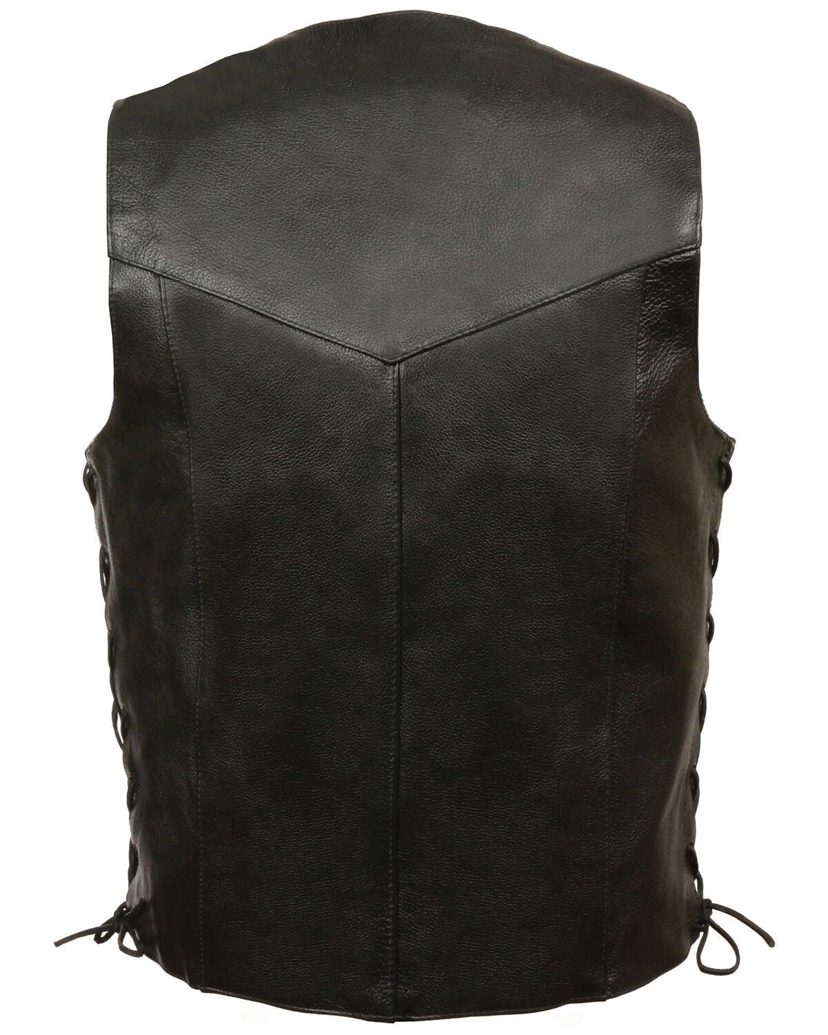Image #2 - Milwaukee Leather Men's 4X Classic Side Lace Biker Vest - Tall, Black, hi-res