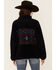 Outback Trading Co Women's Fleece Abigail Southwestern Henley Pullover, Navy, hi-res