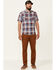 Flag & Anthem Men's Westboro Vintage Wash Plaid Print Short Sleeve Snap Western Shirt , Red, hi-res