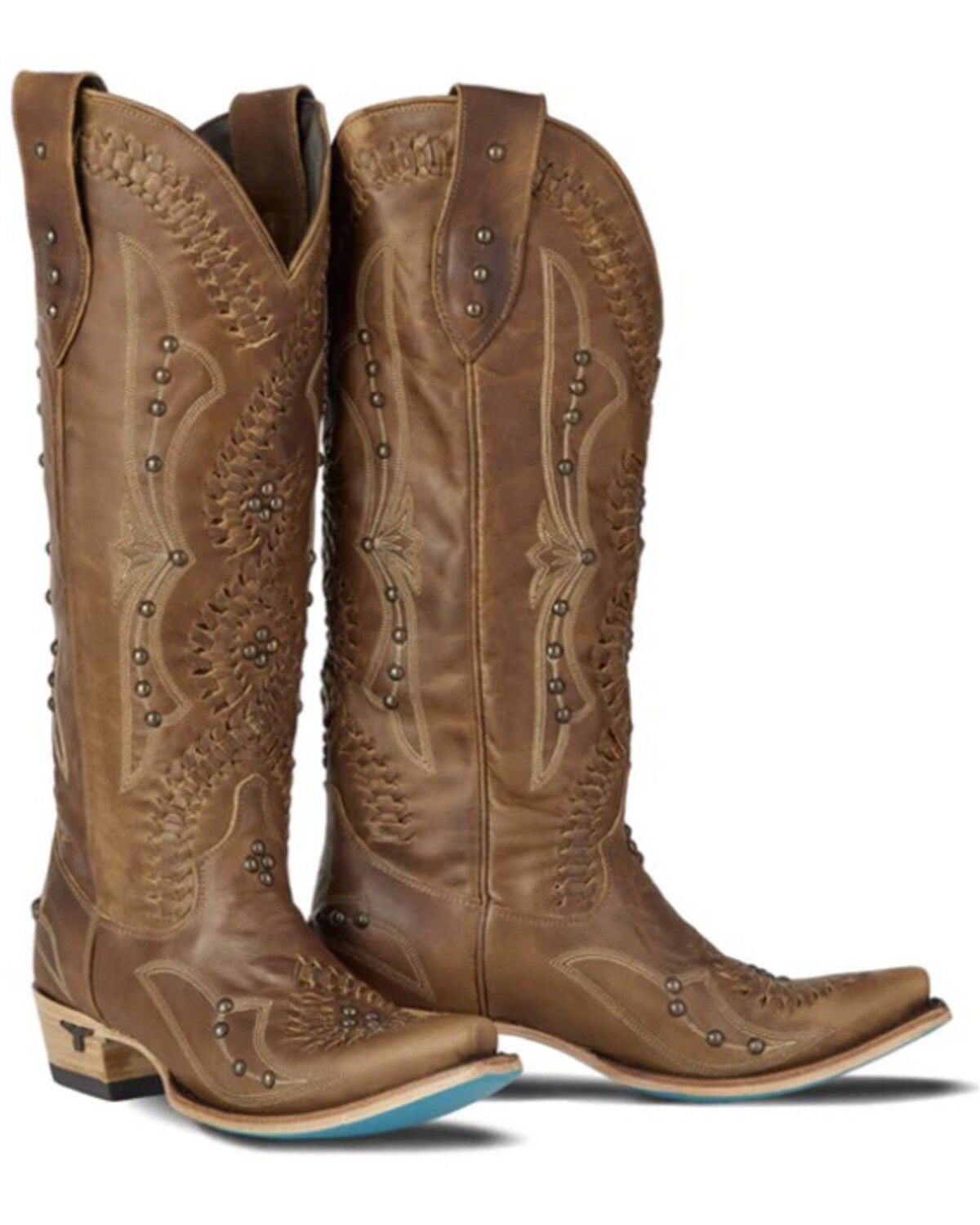 Image #1 - Lane Women's Cossette Tall Western Boots - Snip Toe, Lt Brown, hi-res