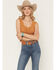 Image #1 - Shyanne Women's Solid Lace Tank Top, Pecan, hi-res