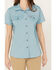 Image #3 - Ariat Women's Rebar VentTEK Short Sleeve Button Down Western Work Shirt, Light Blue, hi-res