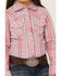 Image #3 - Shyanne Girls' Plaid Print Long Sleeve Snap Western Shirt, Lavender, hi-res