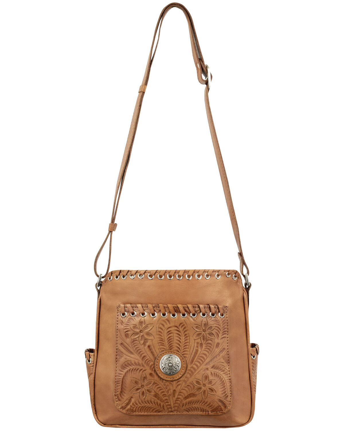 Image #1 - American West Harvest Moon All Access Crossbody Bag, Brown, hi-res