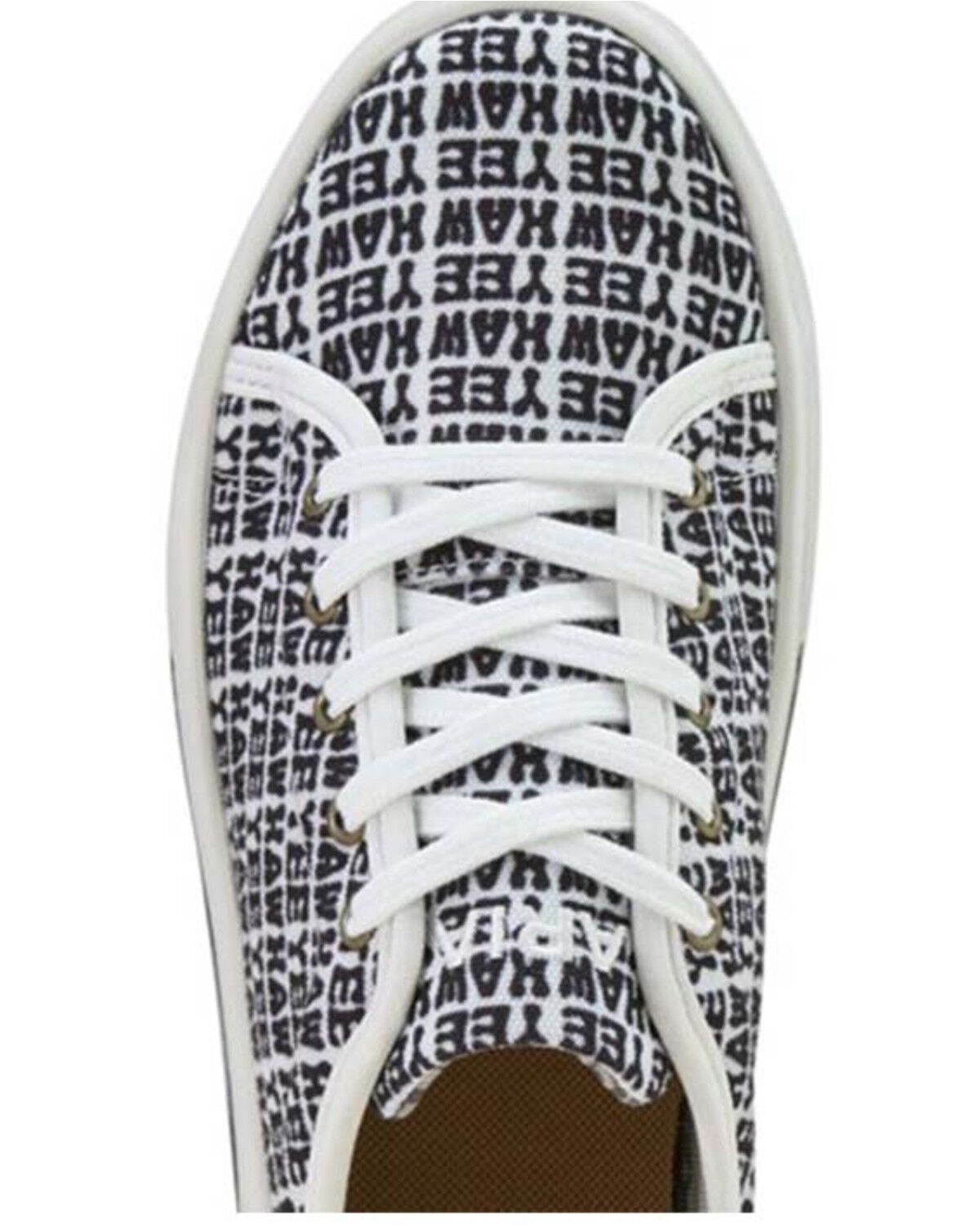 Image #4 - Ariat Women's Skyler YeeHaw Print Casual Shoes, Black/white, hi-res