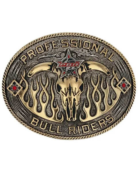 Image #1 - Montana Silversmiths PBR Open Flames Buckle, Silver, hi-res