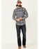 Wrangler Retro Men's Premium Check Plaid Button Down Western Shirt , Blue, hi-res