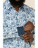 Rough Stock By Panhandle Men's Defiance Stretch Floral Print Long Sleeve Western Shirt , White, hi-res