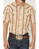 Image #3 - Gibson Trading Co Men's Calico Saloon Floral Striped Short Sleeve Snap Western Shirt - Big, Cream, hi-res