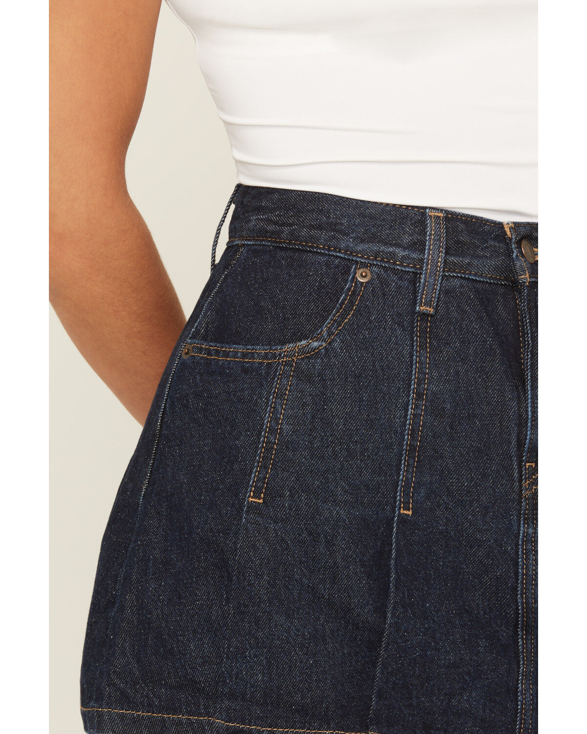 Image #2 - Levi's Women's Dark Wash Remember Together Pleated Denim Mini Skirt, Dark Wash, hi-res