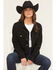 Image #1 - DanielXDiamond Women's Cash Embellished Denim Jacket, Black, hi-res