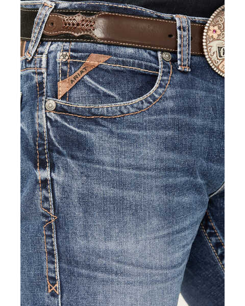 Image #2 - Ariat Men's M7 Livermore Warrack Medium Wash Slim Straight Stretch Jeans          , Medium Wash, hi-res