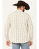 Image #4 - Moonshine Spirit Men's Rhythm Plaid Print Long Sleeve Snap Western Shirt, Ivory, hi-res