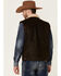 Image #4 - Cripple Creek Men's Mocha Lightweight Buffalo Nappa Snap-Front Leather Vest, , hi-res