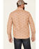 Pendleton Men's All-Over Dobby Chambray Long Sleeve Button Down Western Shirt , Tan, hi-res